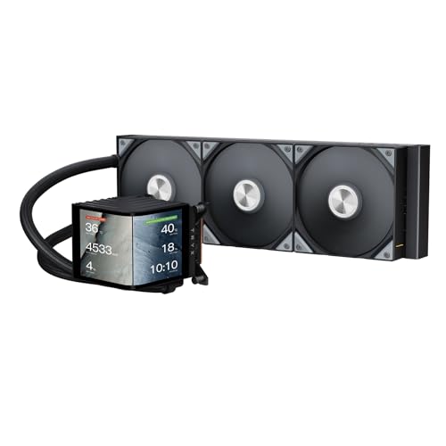 TRYX Panorama 360 360mm AIO 667 AMOLED Curved Screen 3D Anamorphic Effect Customizable AIO Cooler 360mm Asetek 8th Gen V2 320w TDP PogoPin Performance Fan Intel LGA 18511700 AMD AM5AM4 - Image 1