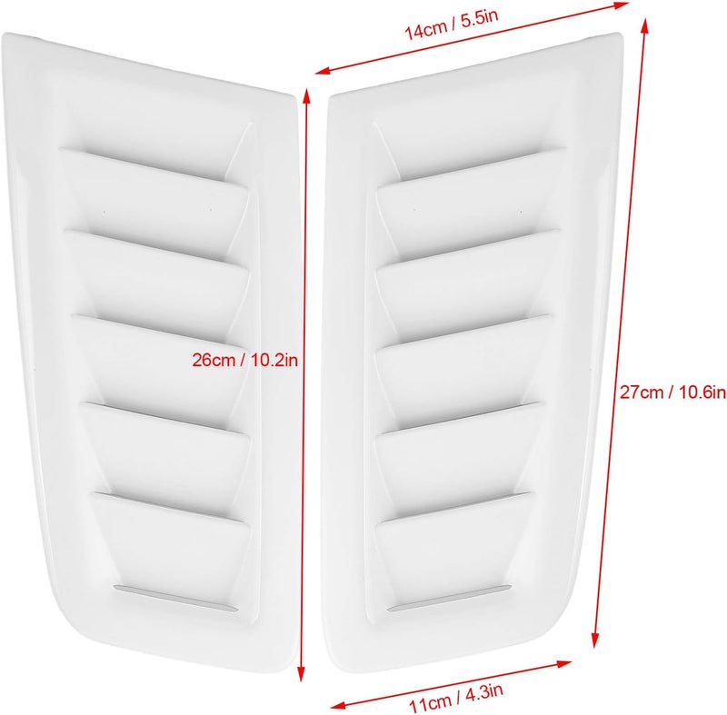 Universal Bonnet Air Vents Engine Hood Car Parts Sporty Stylish Design RS MK2 Style (1) - Image 5