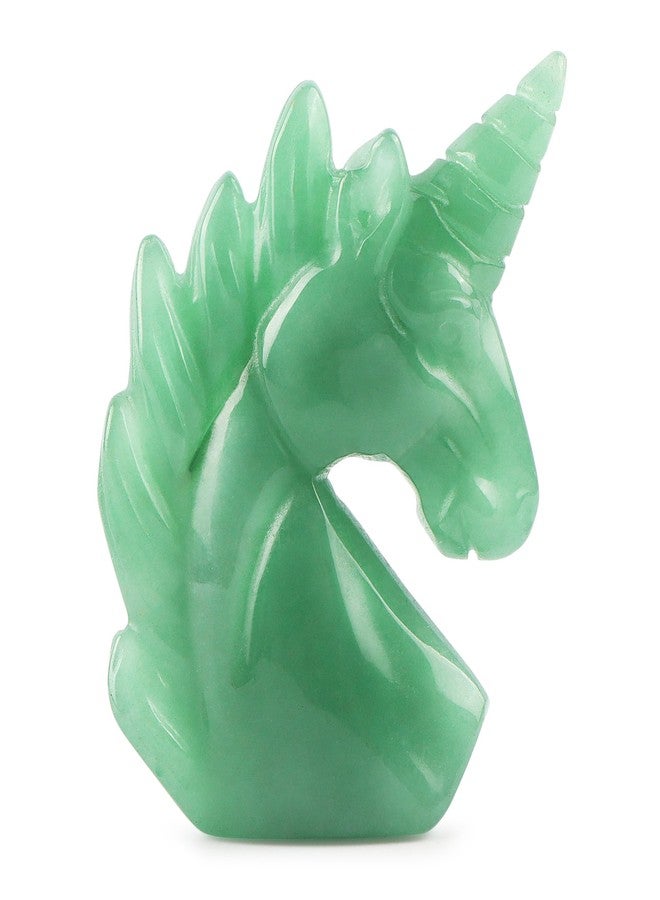 Artistone 2" Green Aventurine Jade Unicorn Stone Figurines Hand-Carved Crystal Unicorn Ornament Statue Symbol of Courage Sculpture Decoration Gift - Image 2