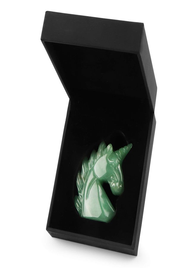 Artistone 2" Green Aventurine Jade Unicorn Stone Figurines Hand-Carved Crystal Unicorn Ornament Statue Symbol of Courage Sculpture Decoration Gift - Image 4