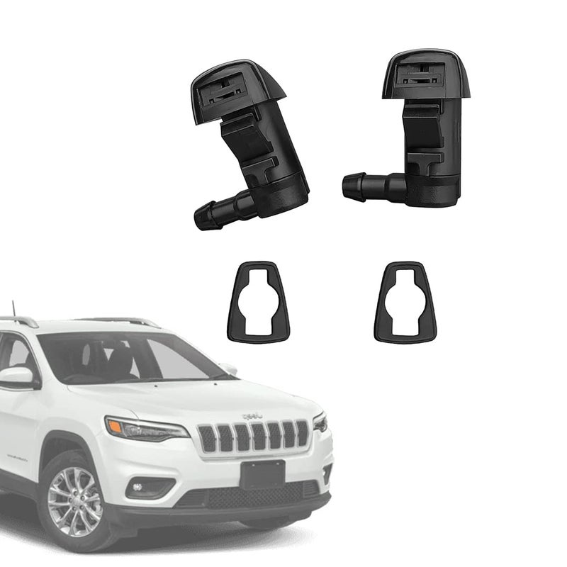 AMFRNE 68102968AB Premium Wiper Washer Nozzles Fit for 20142023 Jeep Cherokee 20152017 Chrysler 200 Windshield Washer Fluid Jet Nozzle Easy to Install 2 Pack 55112832AA - Image 2