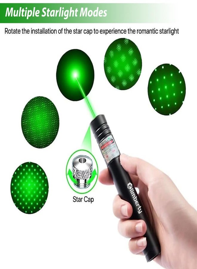 CLIMBERTY® Laser Light USB Rechargeable Green Laser Pointer, 2000 Metres Laser Pointer High Power Pen, Cat Laser Toy, Long Range Green Laser Pointer for Presentations, Stargazing, Hiking (Green Light) - Image 2