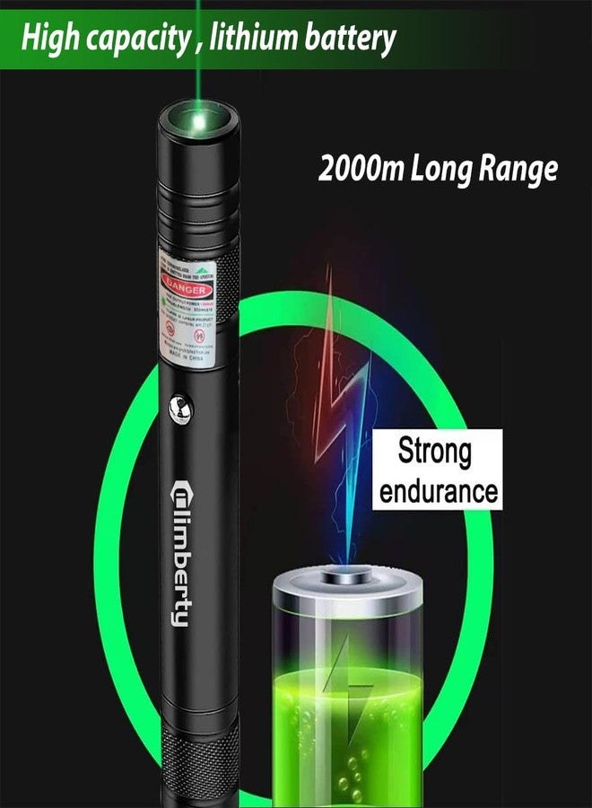 CLIMBERTY® Laser Light USB Rechargeable Green Laser Pointer, 2000 Metres Laser Pointer High Power Pen, Cat Laser Toy, Long Range Green Laser Pointer for Presentations, Stargazing, Hiking (Green Light) - Image 5