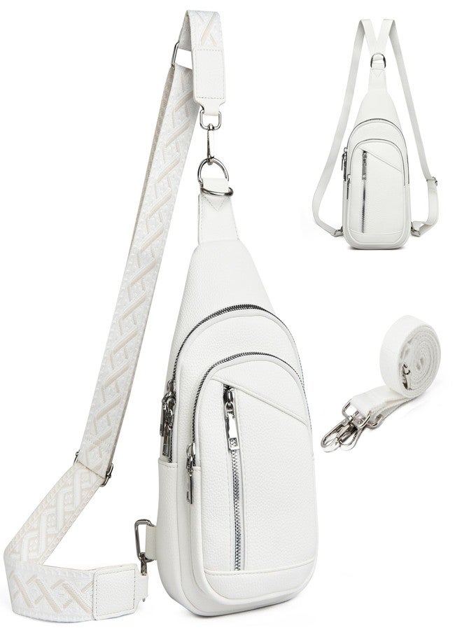 MYHOZEE Sling Bag for Women Trendy Small Sling Backpack Crossbody Purse Faux Leather Cross Body Bag Fanny Packs with 2 Removable & Adjustable Strap Anti Theft Chest Belt Sash Bags for Travel Hiking Cycling - Image 1