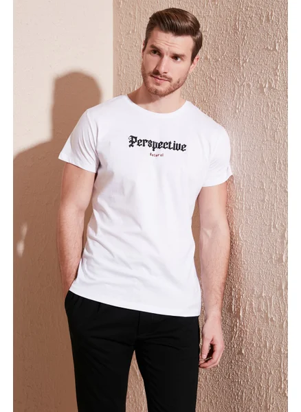 بوراتي Cotton Slim Fit Crew Neck T Shirt Men's T Shirt 541PERSPECTIVE