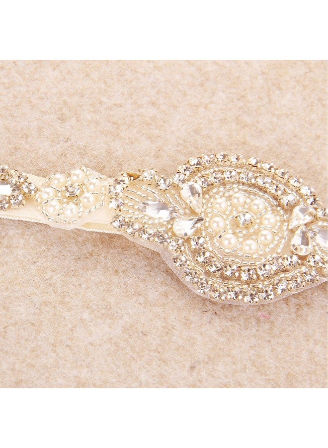 Nishine Nishine Girls White Rhinestone Flower Headband Pack Baby Christening Baptism Headband for Baby Shower Wedding Hair Accessories (Flower-2 Pack)  - Image 4