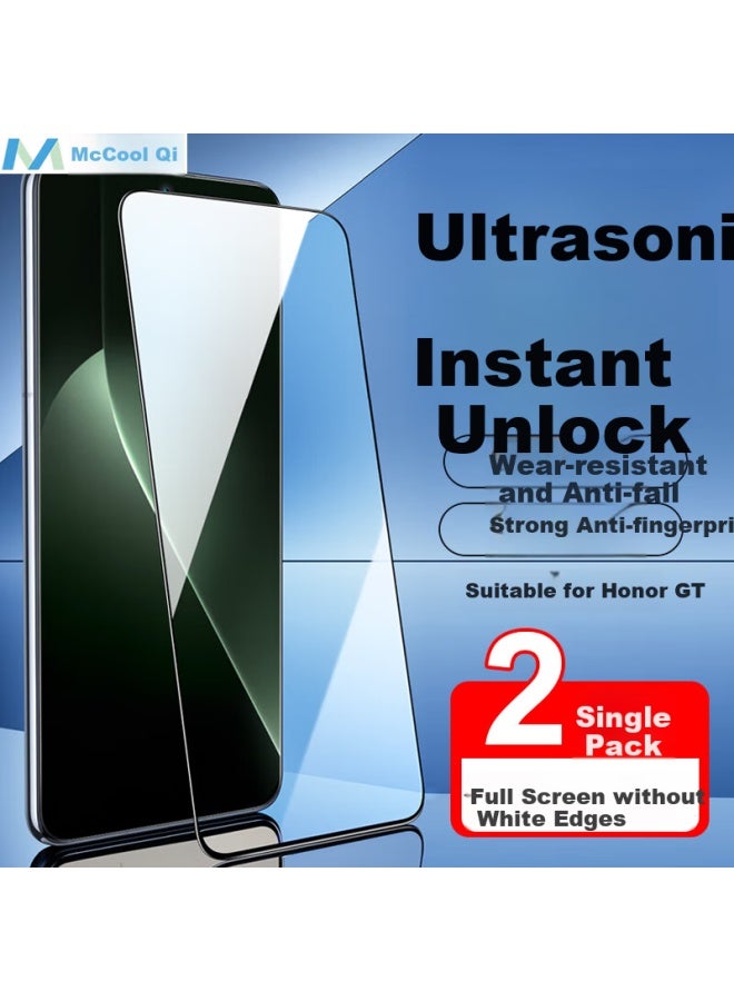 Maikuqi Tempered Glass Screen Protector For Honor Gt, Full Coverage High Definition Anti-fingerprint Glass Film - 2 Pack - Image 1
