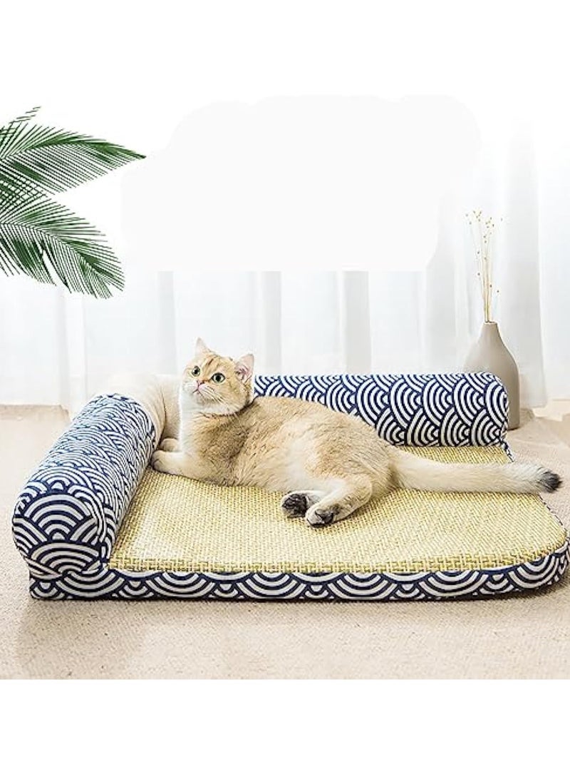 Cat's nest,Pet mat,Cat litter cool summer detachable corner four seasons mat dog kennel pet litter cat bed rattan mat cat supplies