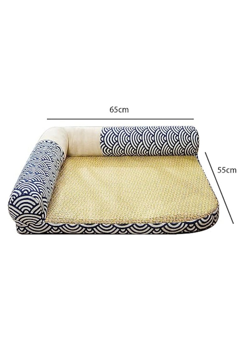 Cat's nest,Pet mat,Cat litter cool summer detachable corner four seasons mat dog kennel pet litter cat bed rattan mat cat supplies