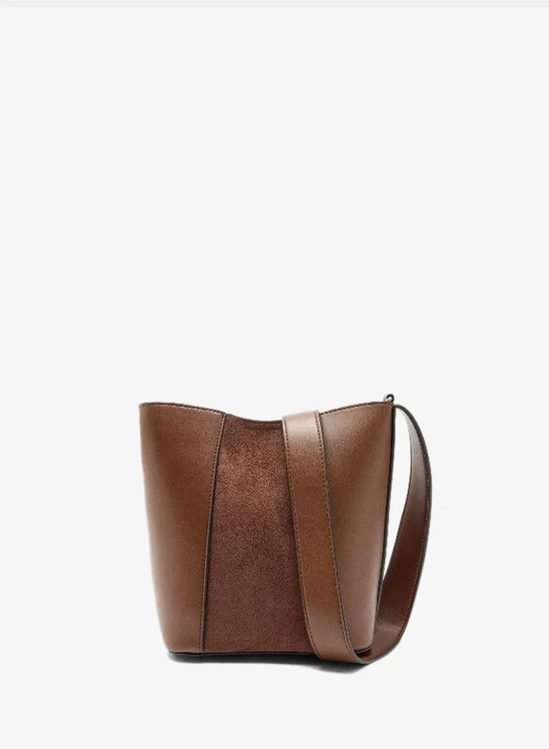 Parfois Bucket bag contrast of textures
