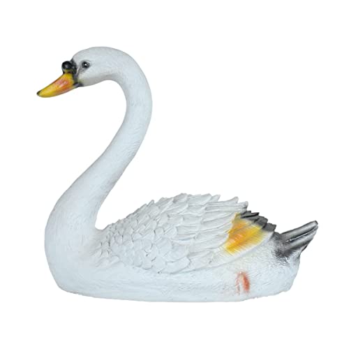 The Decorshed Swan Statue Sculptures Showpieces for Garden Decoration - Art Figurine for Home Living Room Decorative,Garden Animals [ White Swan ] - Image 2