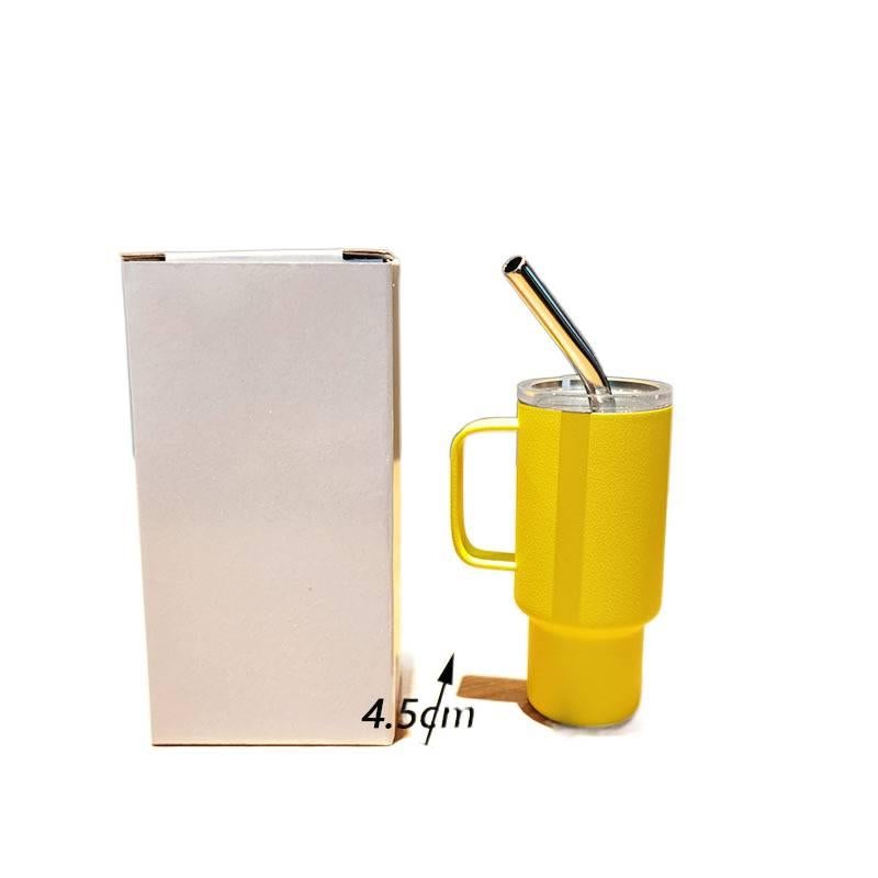 كوب قهوة للسفر باللون الأسود بغطاء بشفاط ومناسب لحامل الأكواب من ستانلس ستيل، 350 ml مع غطاء بقشة من الستانلس ستيل للهدايا للاستخدام الشخصي أثناء التنقل - Image 5
