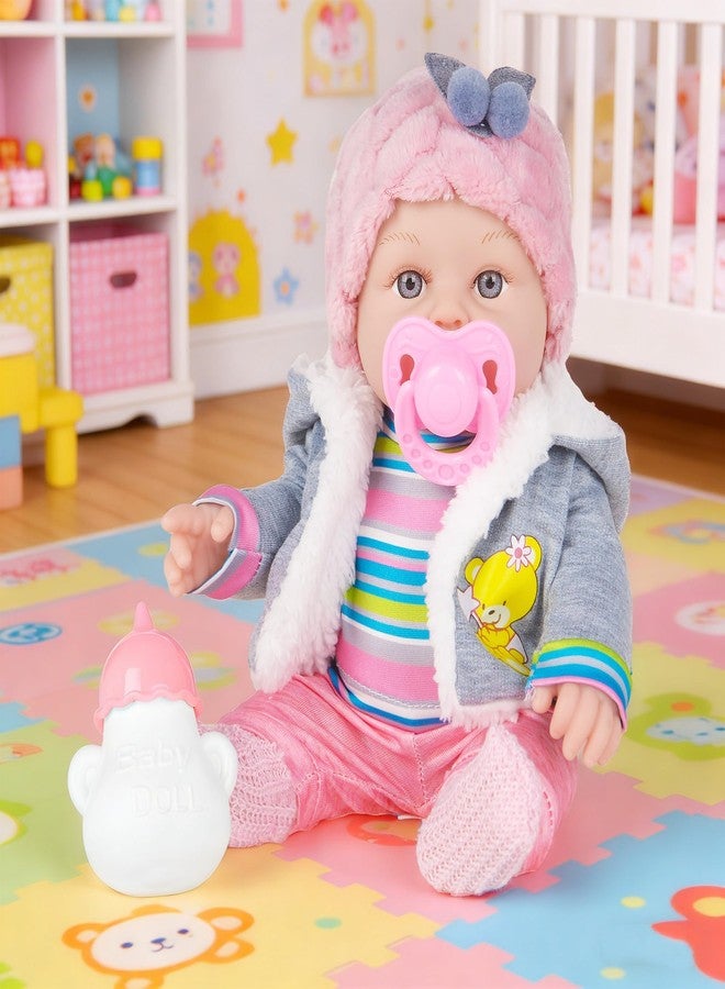 dollbie 12 Inch Realistic Baby Doll with Outfits & Feeding Accessories - Lifelike Baby Doll with Pacifier, Bottle & Feeding Set, Ideal Gift for Toddler Girls Age 3+ - Image 5