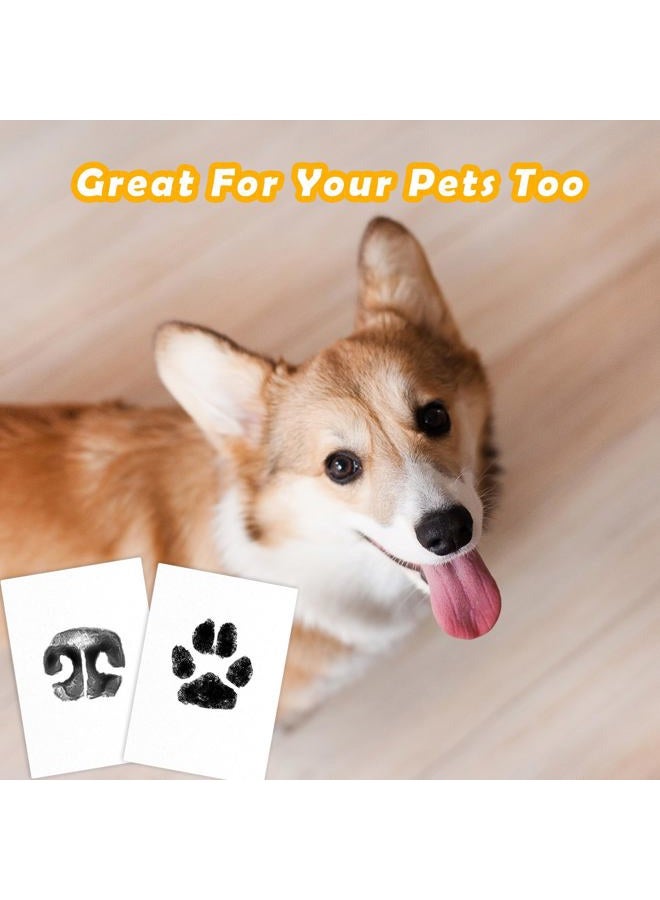 MENGNI (Black) - Baby Footprint Handprint Pet Paw Print Kit with 4 Ink Pads and 8 Imprint Cards - Image 5
