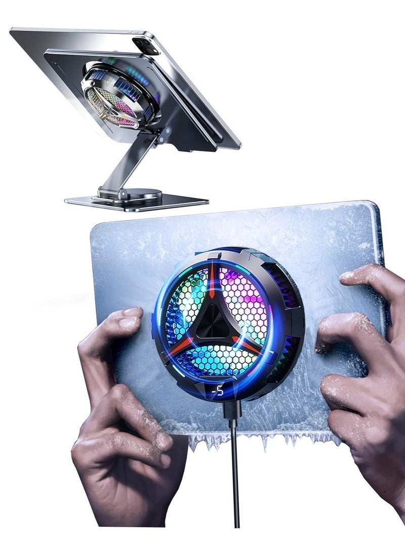 general iPad Cooler, Magnetic Tablet Cooler for iPad/Surface Pro/Samsung Tab, Compatible with Steam Deck, Universal Radiator with Temperature Display for Mobile Gaming, Live Streaming - Image 1