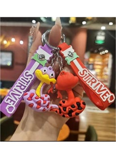 Strive Cartoon keychain with a cute silicone cartoon snake design, keychain made of PVC, bag accessories and car key holder, perfect gift  - Image 2