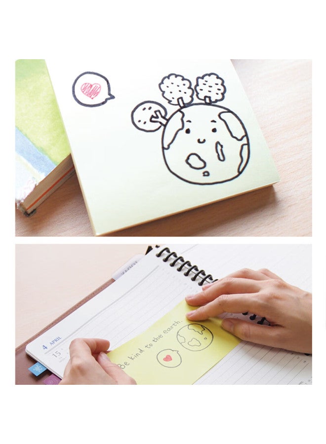 Stickn 6-Pack Reusable Eco-Friendly Sticky Notes/Notepads/Message Pads/Note Paper/Notebooks 76*76Mm 600 Sheets Yellow 36505-J6 - Image 4