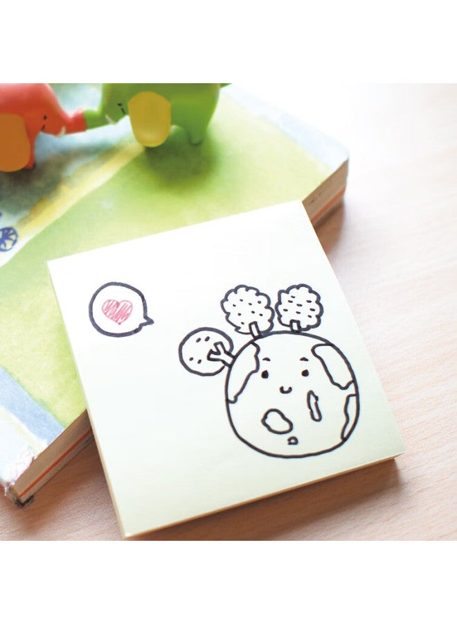 Stickn 6-Pack Reusable Eco-Friendly Sticky Notes/Notepads/Message Pads/Note Paper/Notebooks 76*76Mm 600 Sheets Yellow 36505-J6 - Image 5