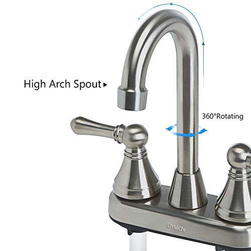 OYMOV RV Faucet Brushed Nickel - Non-Metallic Bathroom Sink Faucets for RVs, Fifth Wheels, Motor Homes, Travel Trailers, Campers, Boats - Image 2