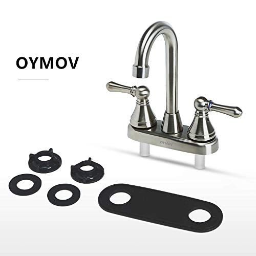 OYMOV RV Faucet Brushed Nickel - Non-Metallic Bathroom Sink Faucets for RVs, Fifth Wheels, Motor Homes, Travel Trailers, Campers, Boats - Image 3