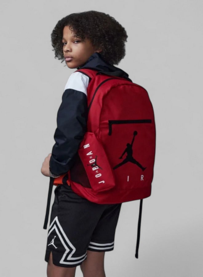 Nike Printed School Backpack with Adjustable Straps and Pencil Pouch - 13x25x33 cm - Image 2