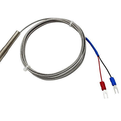T-PRO K-Type Thermocouple Temperature Sensors 2M/6.6Ft Wire，Stainless Steel Probe (Probe Length 100mm) - Image 2