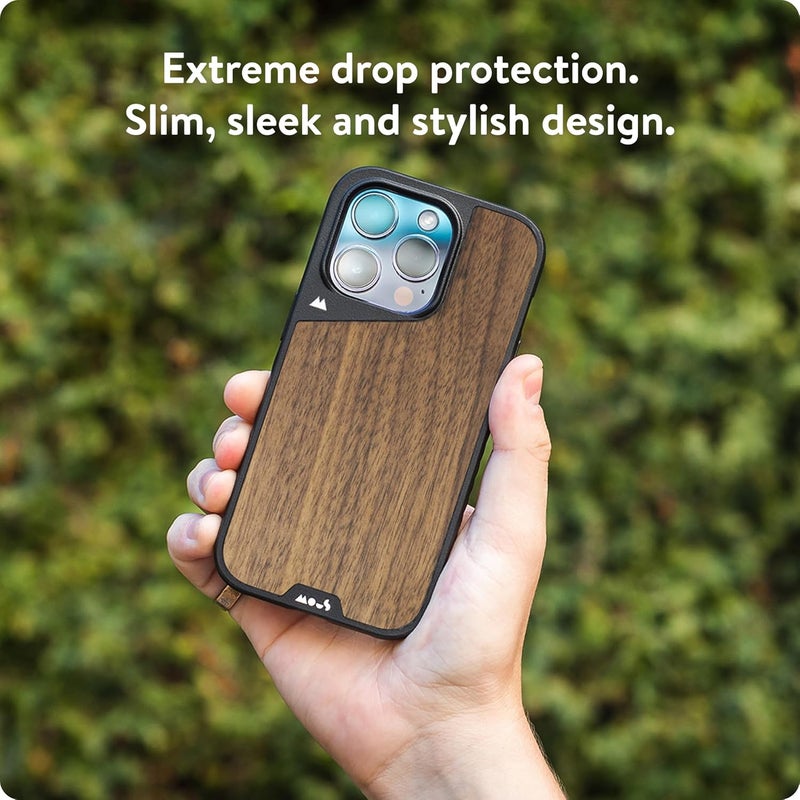 Mous Case for iPhone 15 Pro MagSafe Compatible - Limitless 5.0 - Walnut - Protective iPhone 15 Pro Case - Shockproof Phone Cover - Image 2