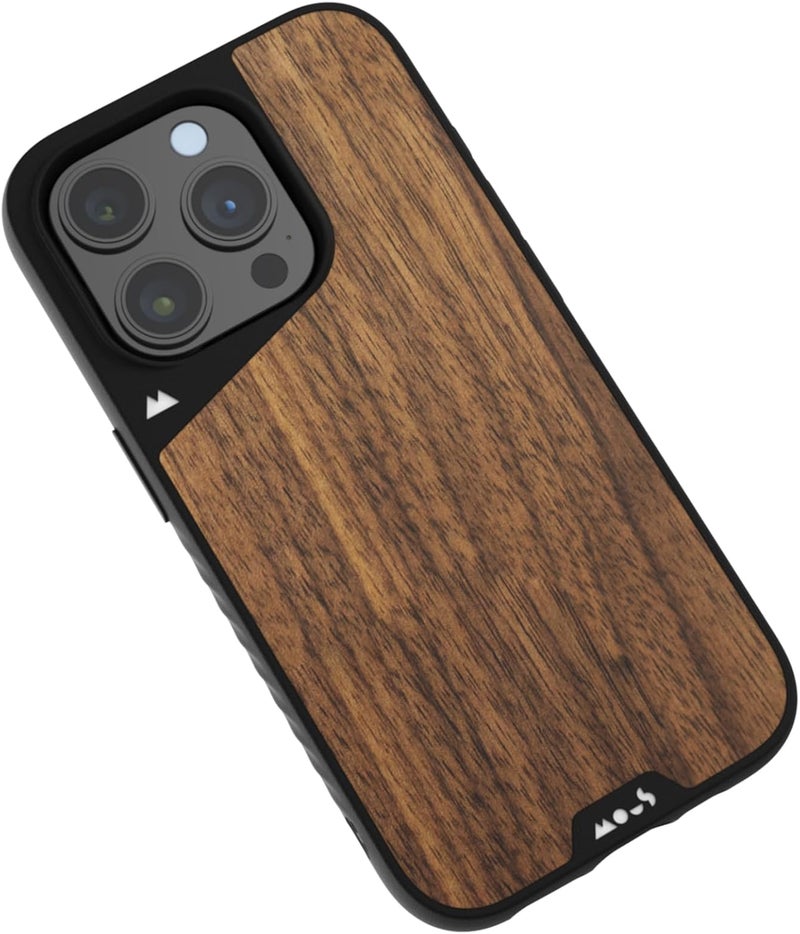 Mous Case for iPhone 15 Pro MagSafe Compatible - Limitless 5.0 - Walnut - Protective iPhone 15 Pro Case - Shockproof Phone Cover - Image 1