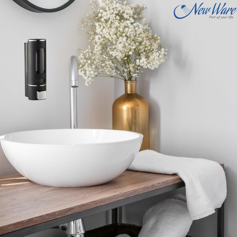 NEW WARE Pack of 3 ABS Liquid Sanitizer Dispenser 400 ML Push Type for Hand SanitizerHand Wash Soap Shampoo Conditioner Lotion Liquid Soap DispenserLiquid Soap Dispenser Black - Image 4