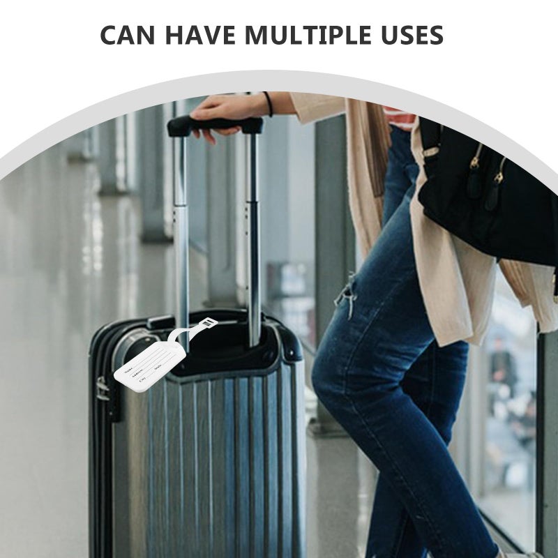 16 Pcs Plastic Luggage Tags With Buckle 8.7x5cm Portable Suitcase Labels For Travel Bag Organization - Image 4