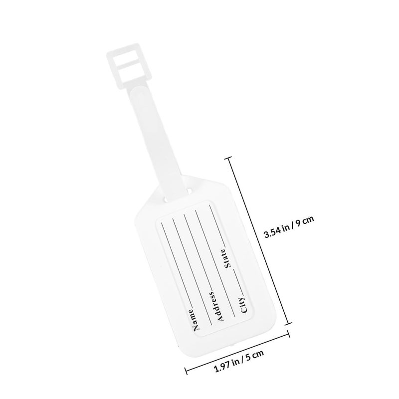 16 Pcs Plastic Luggage Tags With Buckle 8.7x5cm Portable Suitcase Labels For Travel Bag Organization - Image 3