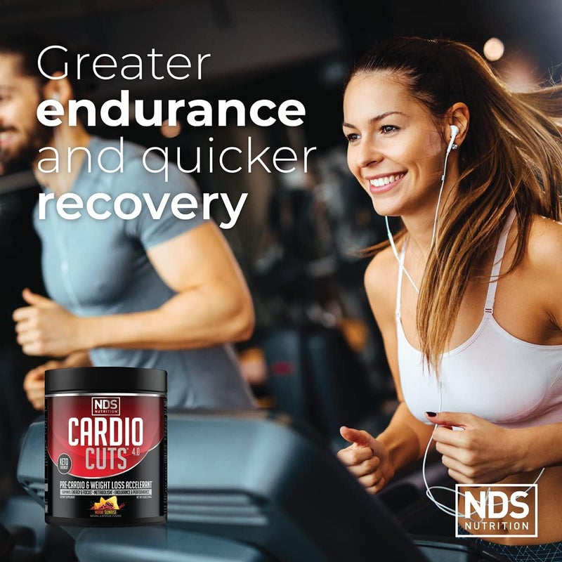 Cardio Cuts مكمل نوتريشن NDS 40 قبل التمرين - صيغة متقدمة لفقدان الوزن وقبل الكارديو مع L-Carnitine و CLA و MCTs و L-Glutamine وزيت القرطم - شروق ميامي 40 حصة - Image 5
