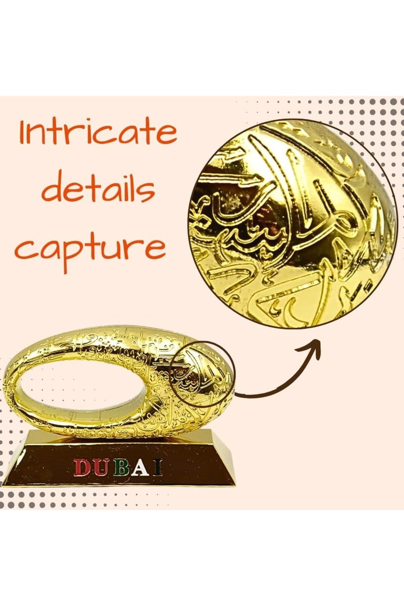 DUBAI FUTURE MUSEUM Dubai Museum of Future 3D Model, museum of Dubai table decor souvenirs Gold - Image 2