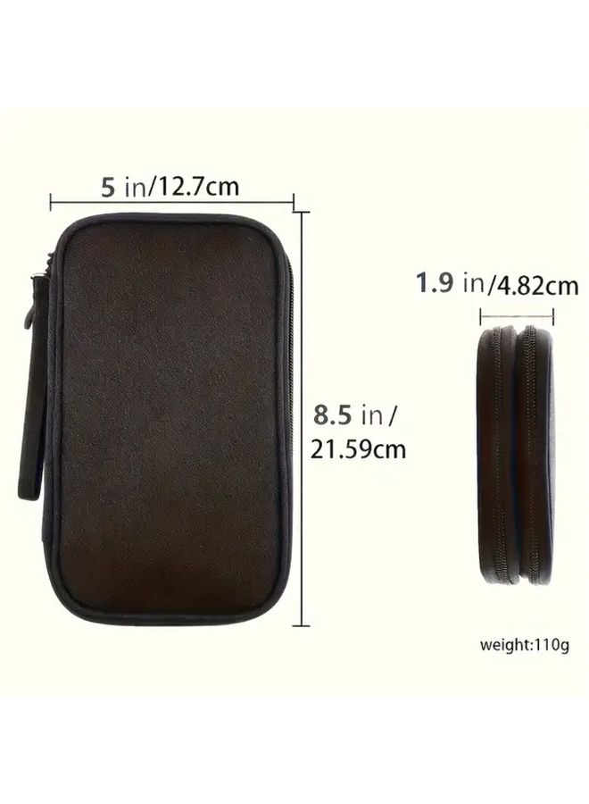 Pink Double Layer Travel Cable Organizer For Electronic Accessories Data Charging Cables - Image 2