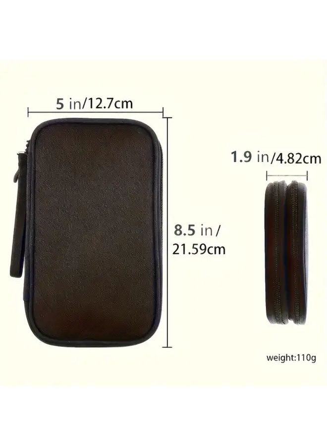 Pink Double Layer Travel Cable Organizer For Electronic Accessories Data Charging Cables - Image 3