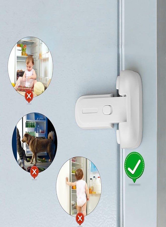 Veemok Refrigerator Lock for Kids - Child Proof Fridge & Freezer Door Latch with Strong Adhesive - Baby Safety Lock to Keep Door Closed for Toddlers, Cats & Dogs - Easy No-Drill Installation (Pack-1) - Image 5