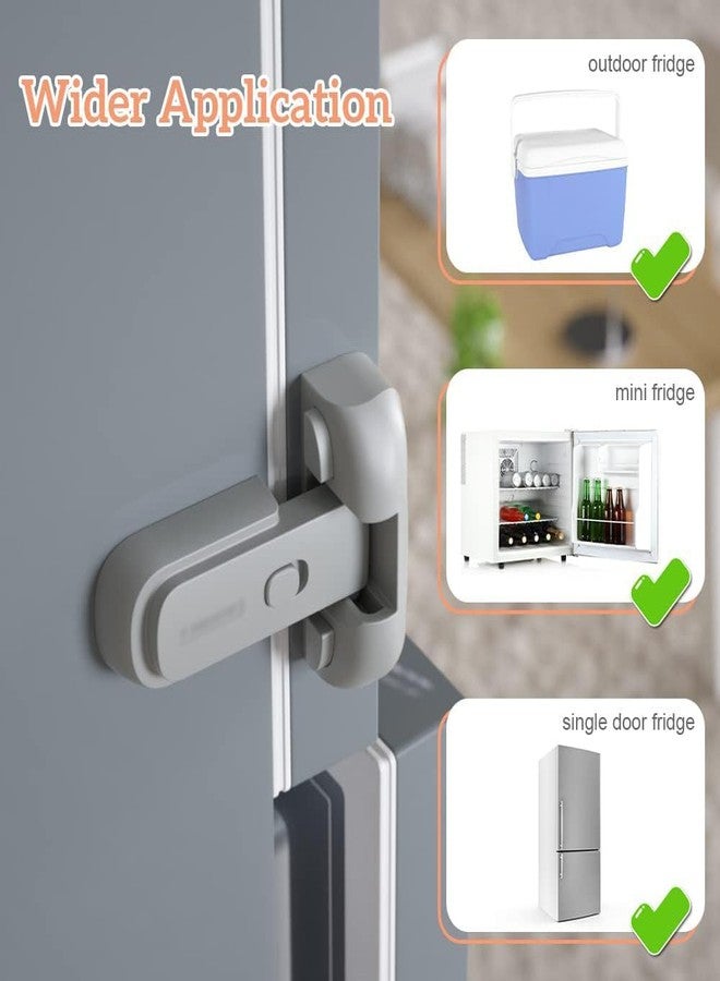 Veemok Refrigerator Lock for Kids - Child Proof Fridge & Freezer Door Latch with Strong Adhesive - Baby Safety Lock to Keep Door Closed for Toddlers, Cats & Dogs - Easy No-Drill Installation (Pack-1) - Image 4