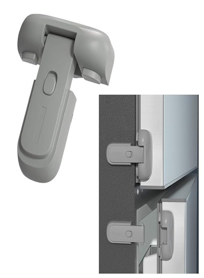 Veemok Refrigerator Lock for Kids - Child Proof Fridge & Freezer Door Latch with Strong Adhesive - Baby Safety Lock to Keep Door Closed for Toddlers, Cats & Dogs - Easy No-Drill Installation (Pack-1) - Image 2