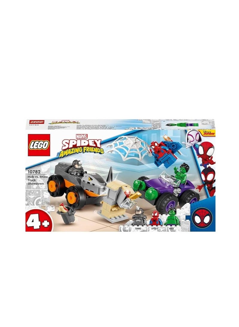 LEGO Marvel Hulk vs. Rhino Monster Truck Showdown, Toy for Kids, Boys & Girls Age 4 Plus with Spider-Man Minifigure, Spidey And His Amazing Friends Series  - Image 2