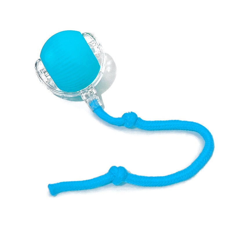 كرة قط تفاعلية أوتوماتيكية، لعبة قطط متحركة قابلة للشحن عبر USB مع حبل للقطط المنزلية، لون عشوائي - Image 1