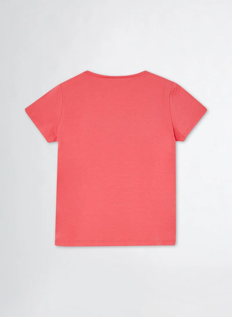 Liu Jo T-Shirt with Logo and Gemstones