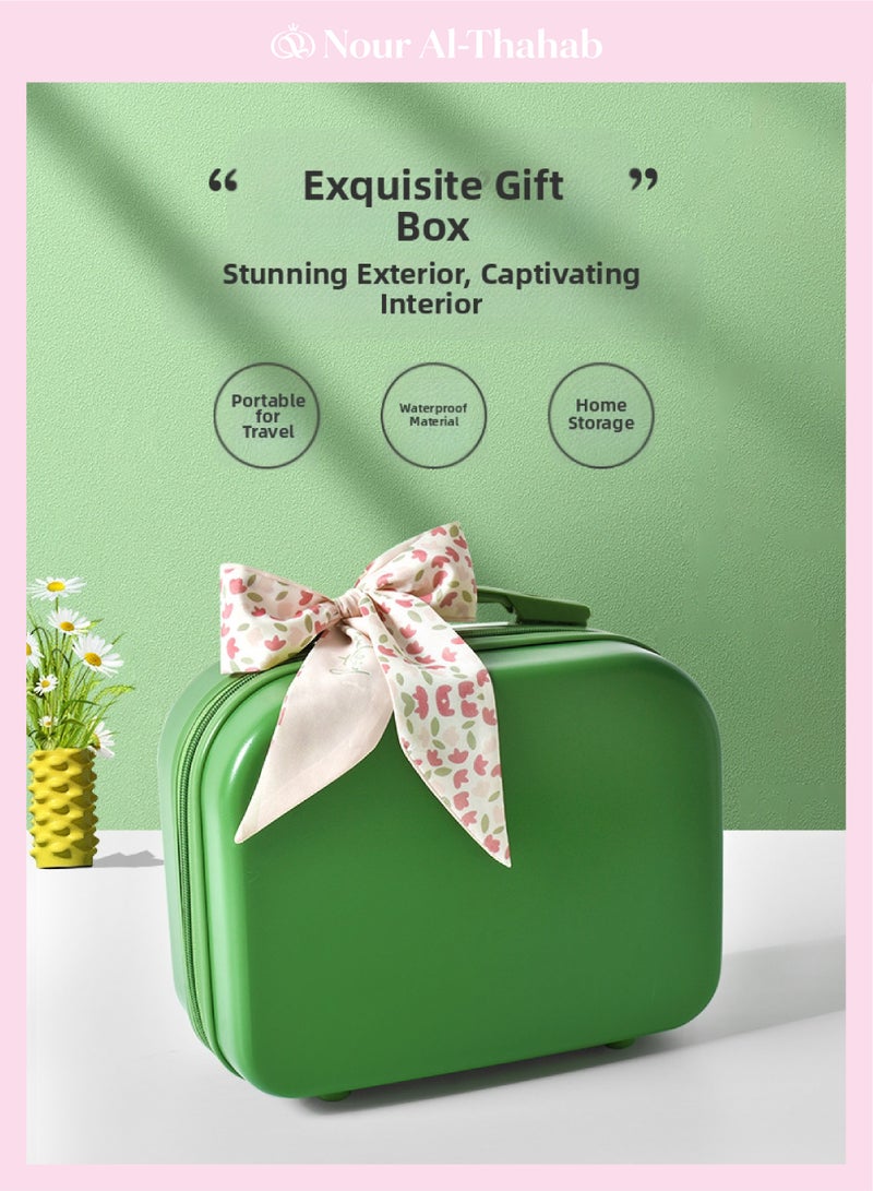 نور الصحب 14 مجموعة هدايا الأطفال حديثي الولادة (موضوع الزهور)، مجموعة هدايا الأطفال حديثي الولادة الفتيات، مجموعة ملحقات ملابس الأطفال القطنية (حقيبة هدايا العلامة التجارية الحصرية لنور الذهب) - Image 2