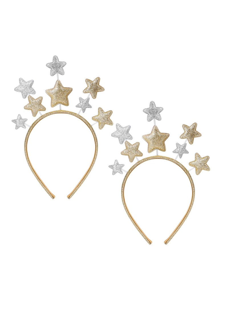 أوزيغالور قطعتين من الوشاح النجم المتشقق، وشاح النجم لحفلات، أحزمة الشعر لحفلات الميلاد أو الأعياد للنساء والأطفال والبالغين - Image 1