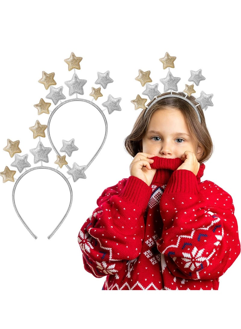 أوزيغالور قطعتين من الوشاح النجم المتشقق، وشاح النجم لحفلات، أحزمة الشعر لحفلات الميلاد أو الأعياد للنساء والأطفال والبالغين - Image 4
