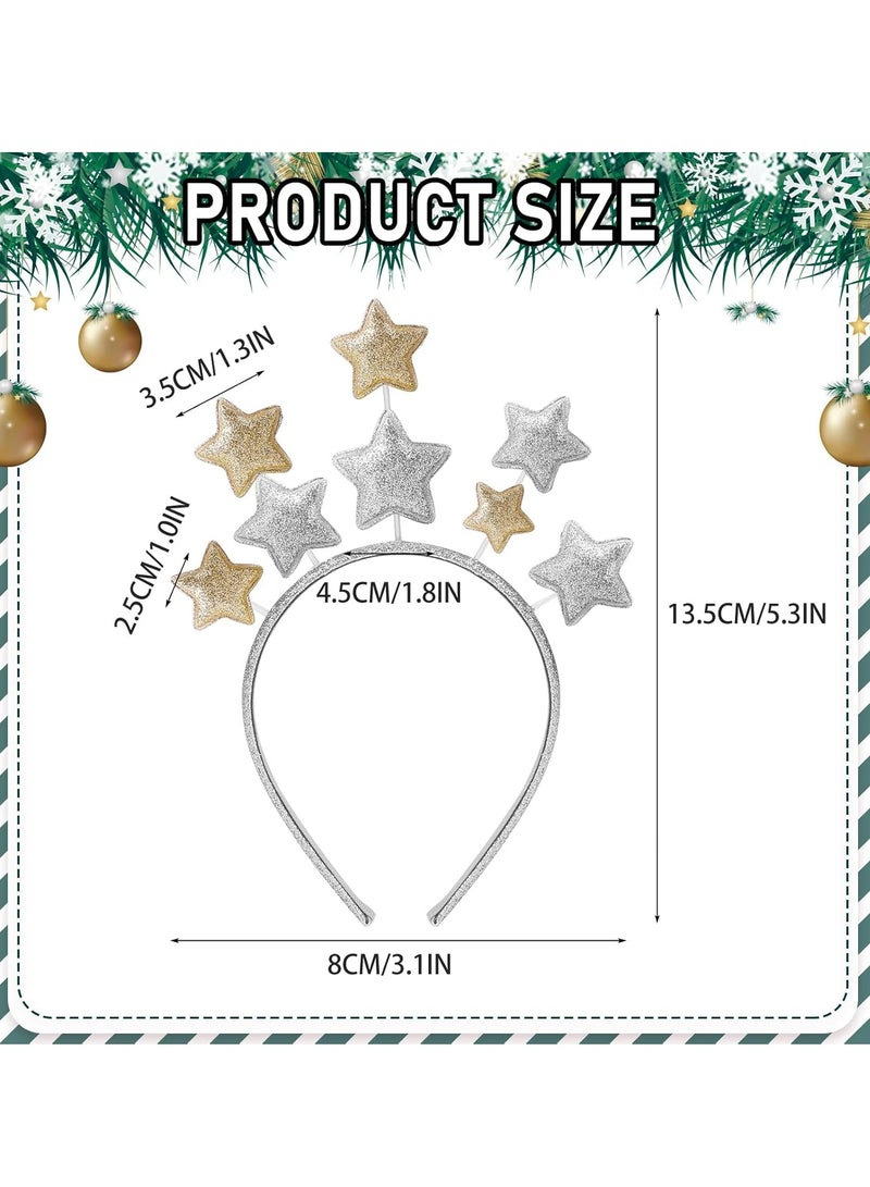 أوزيغالور قطعتين من الوشاح النجم المتشقق، وشاح النجم لحفلات، أحزمة الشعر لحفلات الميلاد أو الأعياد للنساء والأطفال والبالغين - Image 2