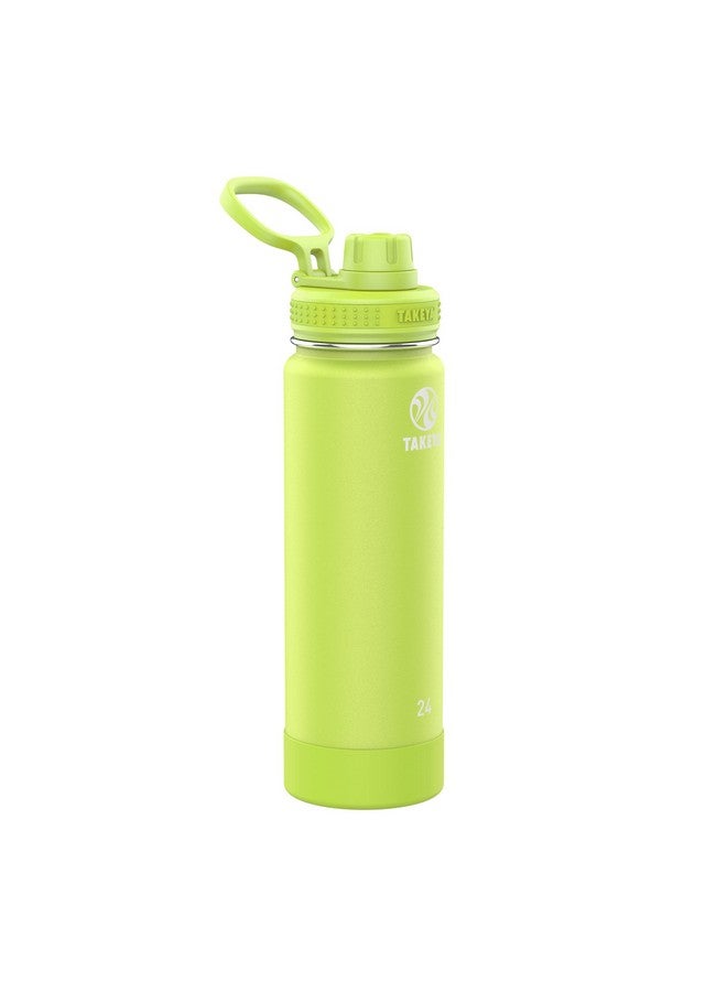 Takeya Actives 24 oz Vacuum Insulated Stainless Steel Water Bottle with Spout Lid, Premium Quality, Citron Green - Image 1