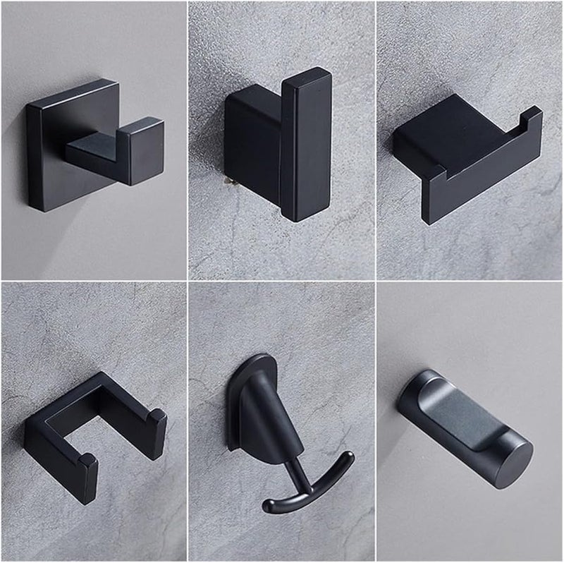 Stainless Steel Wall Mounted Coat Hook Towel Rack V Nail Color Bathroom Kitchen Hardware - Image 5