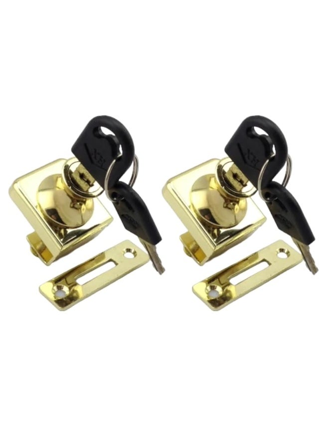 ROBUSTLINE Armstrong Glass Cabinet Door Lock For 5Mm-6Mm Glass - 407 5 2 Brass Plated