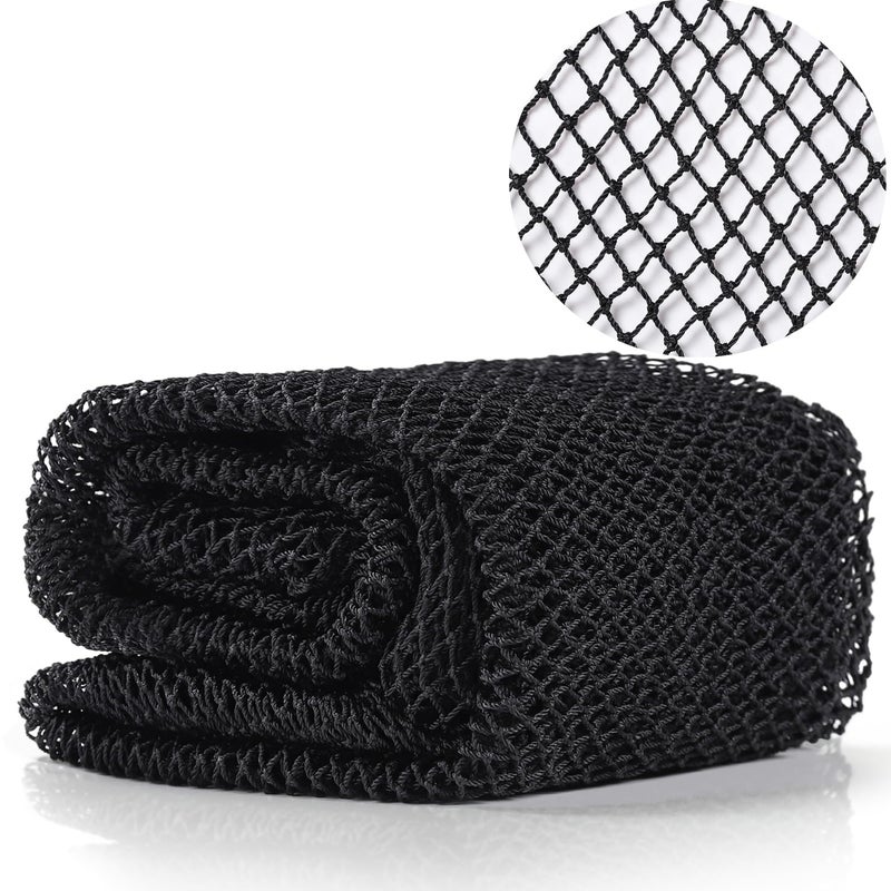 JASSINS African Net Long Bath Net Sponge,JASSINS Bathing Body Exfoliating Shower Body Back Scrubber Skin Smoother,Stretch Length to 66 INCH (Black) - Image 1