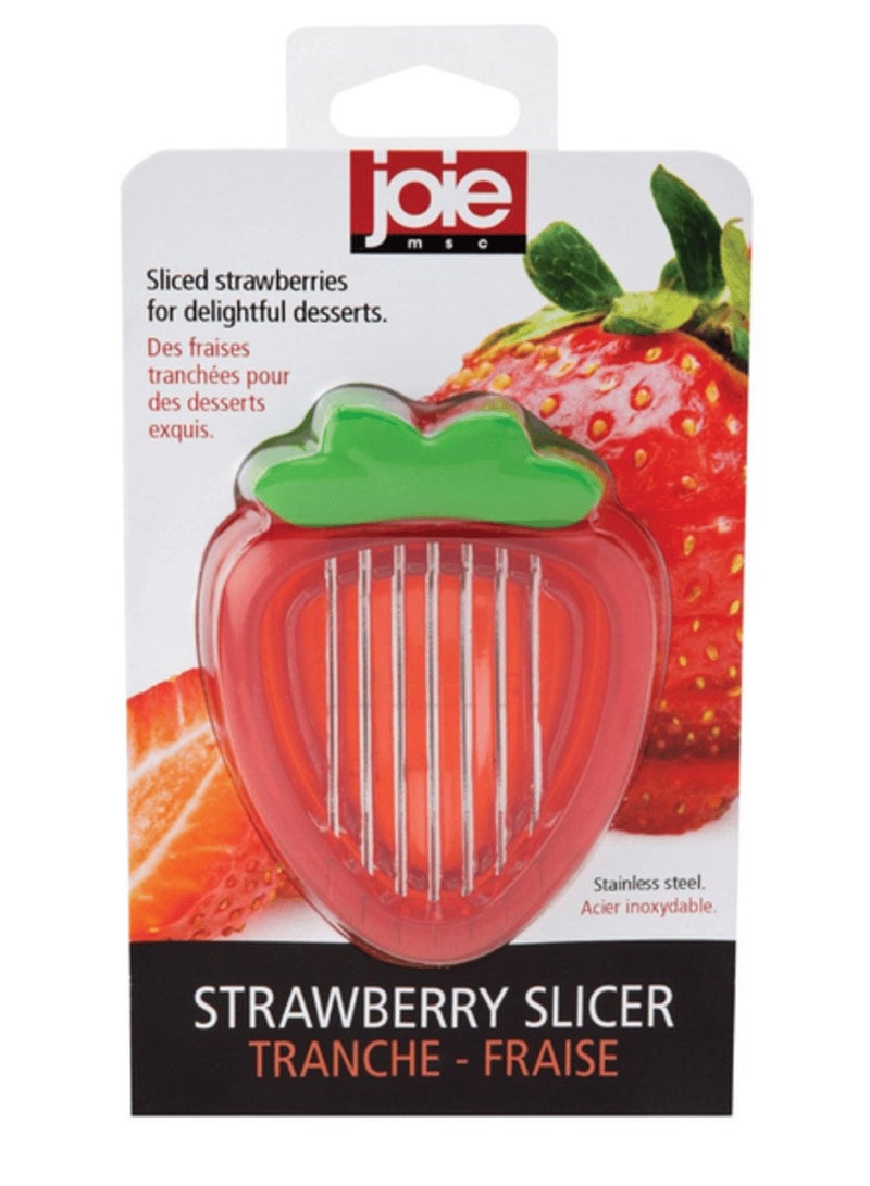 جوا سيمبلي سلايس، قطاعة فراولة آمنة للاستخدام في غسالة الأطباق، حمراء وأخضر، 88233، خالية من مادة BPA - Image 3
